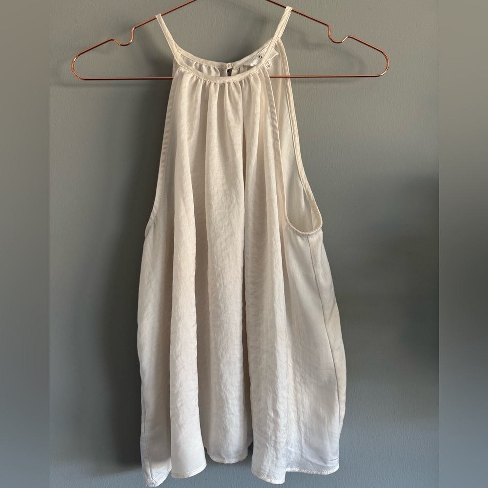 NWOT Lou & Grey Silk Satin Camisole in Cream Ivory, Size XS